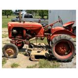 1948 Allis Chalmers B wide front tractor with woods model number L 95