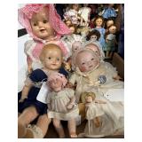 3038 - Vintage Celluloid and Ceramic Dolls