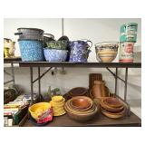 Wooden Bowls, Tin Cans, Enamelware Pots, etc. Wooden Bowls, Tin Cans, Enamelware Pots, etc.
