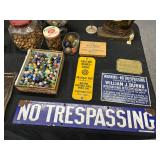 Porcelain No Trespassing Sign, etc. Porcelain No Trespassing Sign, etc.