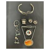 Orange Spiny Oyster, Zuni Surface Inlay Pcs, etc. Orange Spiny Oyster, Zuni Surface Inlay Pcs, etc.