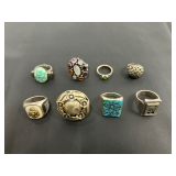 Great Selection of vintage sterling rings Great Selection of vintage sterling rings