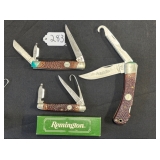#283 Remington Pocket Knife Group #2 incl. R1 UMC, R2 UMC & R3 UMC