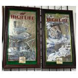 #357 Beer Mirror Set of 4 incl Crappie, Bobcat,