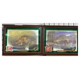 #362 Miller High Life Beer Mirror Set of 2 incl. Walleye & Northern Pike