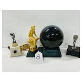 #8 Nude antique lamp lot of 3