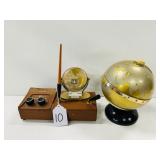#10 Sceptre 6 Transistor calendar pen radio & Globe Radio