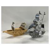 #24 Mid Century Boat Lamp Lot of 2 incl. Porcelain