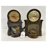 #46 Pair of Master Crafters fireplace and nature scene Motion Clocks #2