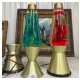 #125 2 Lava Lamps with Extra Base