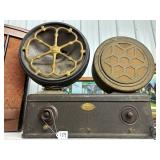 #129 Altwwater Kent Coffin Style Radio/ Altwater Kent Speaker/ Sears WLS Silvertone Speaker 
