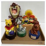  #156 Lot of Novelty Radios Incl. Winnie The Pooh, Bugs Bunny,Raggedy Ann, Taz