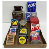 #158 Lot of Novelty Radios Incl. Ajax, Stanley Tape Measure NIB ..