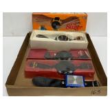 #163 Novelty Radio Lot Incl. NIB Amico Wristo, NIB CB Sizzler 40 Channel Scanner Receiver 