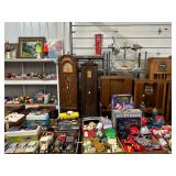 Grandmother Radio Clocks, Smoking Stands, etc.