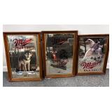 Miller High Life Beer Mirrors Incl. Wolf, Deer, & Pheasant Miller High Life Beer Mirrors Incl. Wolf, Deer, & Pheasant