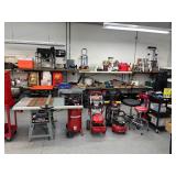 Table Saw, Air Compressors, Rolling Carts Table Saw, Air Compressors, Rolling Carts