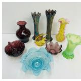 Murano Fish, Blenko, Jewel & Drapery Vase Murano Fish, Blenko, Jewel & Drapery Vase