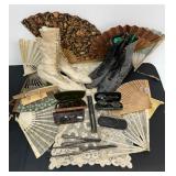 Victorian Leather Boots, Vintage glasses,Fans Victorian Leather Boots, Vintage glasses,Fans