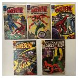 Lot of 5 Here Comes Daredevil Comics