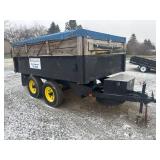 Black Tandem Axle Dump Trailer