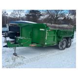 #15 Green DuraDump Tandem Axle Dump Trailer