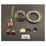 #1226 Lot of 8 Incl. 2 Sterling Button & Earring, Silver Airstream Trailer Pendant, Matching Earring