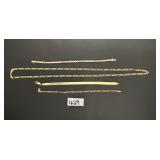 #1229 Lot of 4 14 K Gold Incl. 3 Bracelets & 1 Necklace