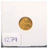 #1279 1774 Germany-Frankfurt Gold 1 Kreuzer MS-63 NGC Weight: 1.16G