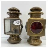 #7539 (2) Ford Brass Side Lanterns- JNO Browning Model 85 & 78