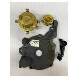 #7559 Early Timing Cover 2 pc timer with arm and oil cap group #3