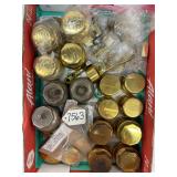 #7563 Misc. Brass Hardware lots incl. Hub Caps, Oil Caps, etc. Lot #3