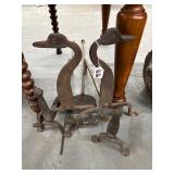 #1636 Antique Fireplace Lot incl. Pair o #1636 Antique Fireplace Lot incl. Pair o