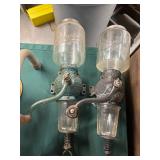 #1672 (2) Arcade Crystal Coffee Grinders #1672 (2) Arcade Crystal Coffee Grinders