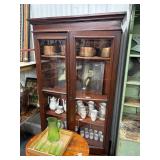 #1714 Great Mohogany Eastlake Style Bookcase Cabinet with Glass Doors #1714 Great Mohogany Eastlake Style Bookcase Cabinet with Glass Doors