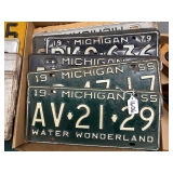 #1606 Large Michigan License Plate Lot #2- 50s+ #1606 Large Michigan License Plate Lot #2- 50s+