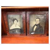 #1735 1729 Noah North Graphite Painted Portraits in Frames #1735 1729 Noah North Graphite Painted Portraits in Frames