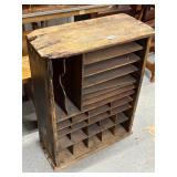 #1748 Early 20th Century Vintage Pigeonhole Cabinet / Paper Sorter #1748 Early 20th Century Vintage Pigeonhole Cabinet / Paper Sorter