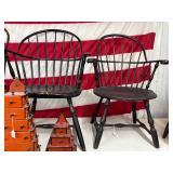 #1763 Pair of Antique Spindle Back Arm Chairs #1 #1763 Pair of Antique Spindle Back Arm Chairs #1