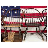 #1764 Pair of Antique Spindle Back Arm Chairs #2 #1764 Pair of Antique Spindle Back Arm Chairs #2