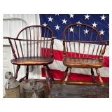 #1765 Pair of Antique Spindle Back Arm Chairs #3 #1765 Pair of Antique Spindle Back Arm Chairs #3