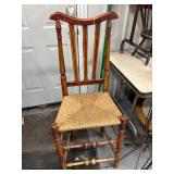 #1770 18th Century Banister Back Chair with Rush Bottom Seat #1770 18th Century Banister Back Chair with Rush Bottom Seat