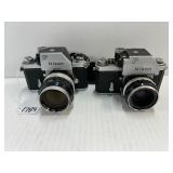 #1784 Lot of 2 Incl. Nikon- F #7209106 35 mm Camera with a H Auto50mm f2 Lens, Nikon F #6772821 33m #1784 Lot of 2 Incl. Nikon- F #7209106 35 mm Camera with a H Auto50mm f2 Lens, Nikon F #6772821 33m