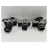 #1790 Lot of 3 Incl. Nikkormat FT #4137502 with a Nikkor Q auto 1:28 f-135mm Telephoto lens, Nikkorm #1790 Lot of 3 Incl. Nikkormat FT #4137502 with a Nikkor Q auto 1:28 f-135mm Telephoto lens, Nikkorm