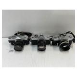 #1792 Lot of 3 Incl, Konica AutoFlex T # 340280 with a Konica Hexanon AR 52mm F1.8 lens, Konica Auto #1792 Lot of 3 Incl, Konica AutoFlex T # 340280 with a Konica Hexanon AR 52mm F1.8 lens, Konica Auto