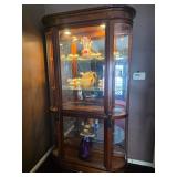 Fantastic China Cabinet with Curved Glass
