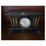 Black Pillar Mantle Clock #4