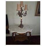 2 Tier Marble Top parlor table
