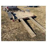 Single axle trailer utility with TUFFBIN spare tire lights, etc. 