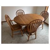 5 pcs Oak Dinning Table Set